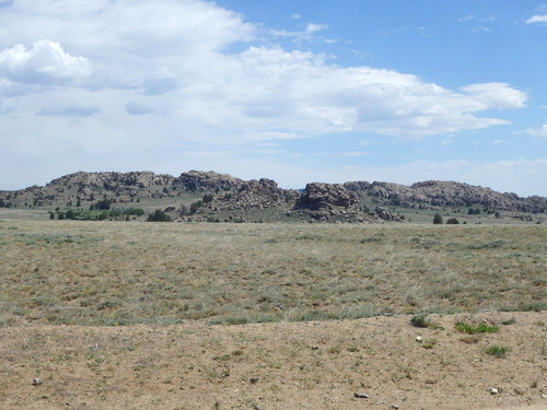 GDMBR: Nice rock formations to our immediate north.